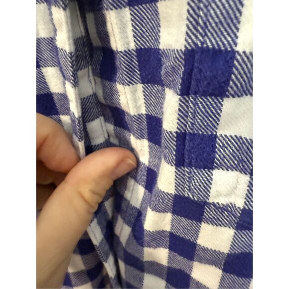 J. Crew Boy Flannel Check Button Down Womens Size 4 - Picture 3 of 6